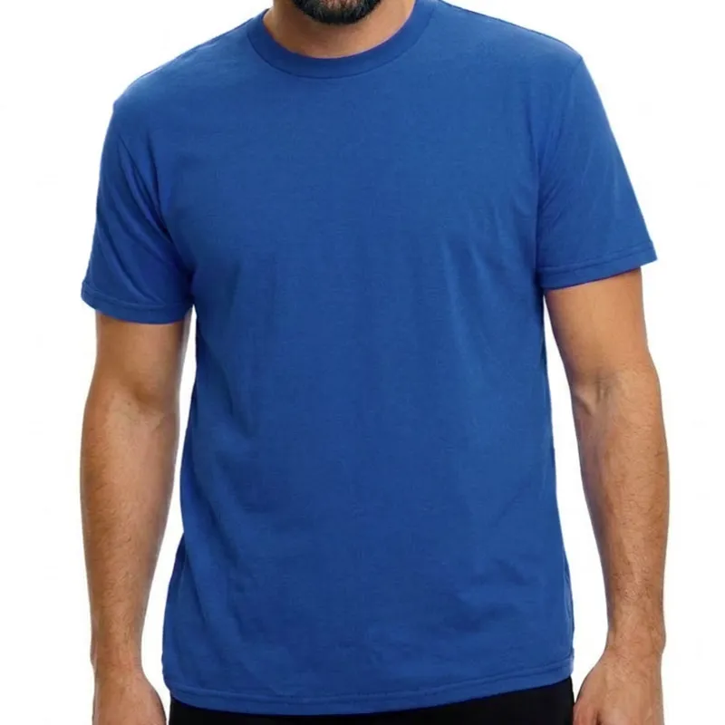 "Fielder": True Blue Cotton Crew T-Shirt made by Blade + Blue