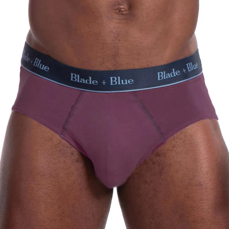 Soft Plum Classic Fit Brief Underwear - Made In USA made by Blade + Blue