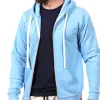 Sky Blue Heather Full Zip Hoodie sold by Blade + Blue