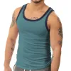 "Varsity Tank" Tri-Blend Tank Top in Teal Blue Heather (Size XXL) sold by Blade + Blue
