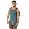 "Varsity Tank" Tri-Blend Tank Top in Teal Blue Heather (Size XXL) sold by Blade + Blue