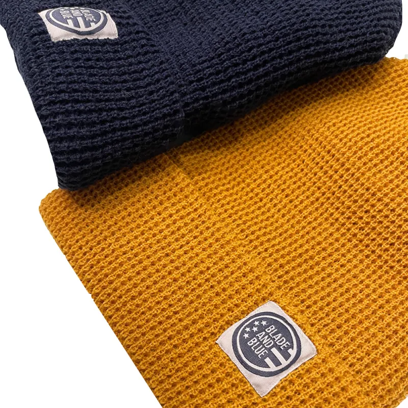 Ocre Waffle Knitted Beanie Cap sold by Blade + Blue