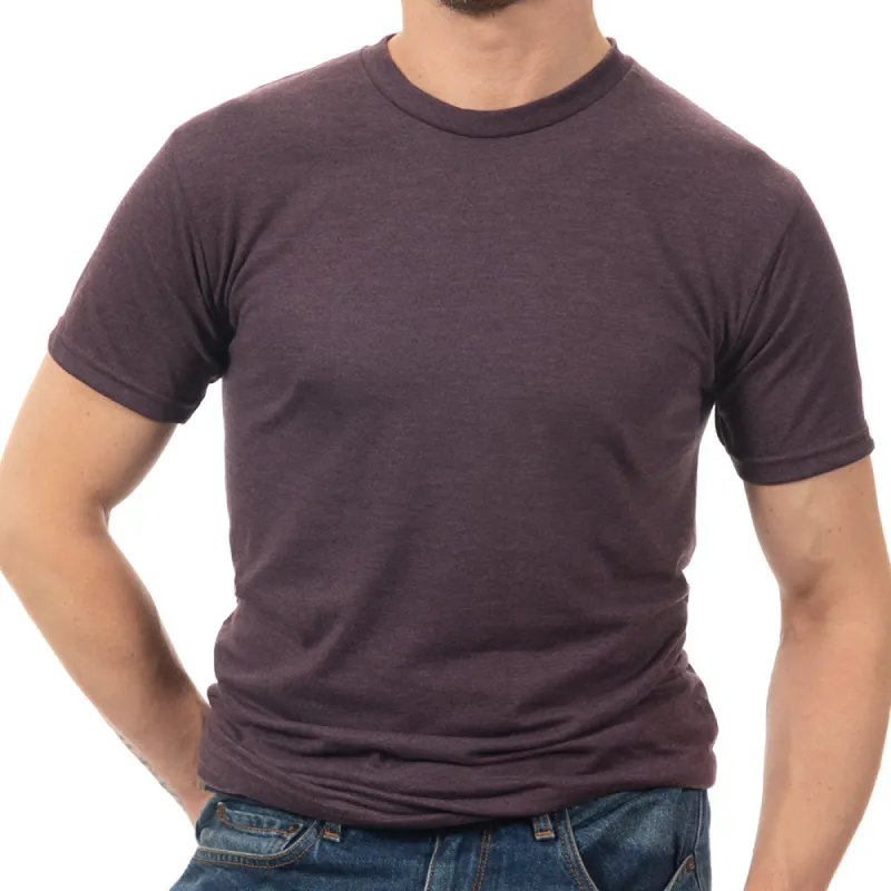 Plum Heather Tri Blend T-Shirt sold by Blade + Blue