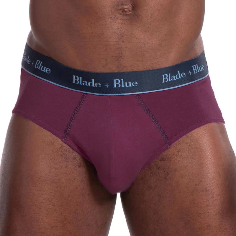 Deep Maroon Classic Fit Brief Underwear - Made In USA sold by Blade + Blue