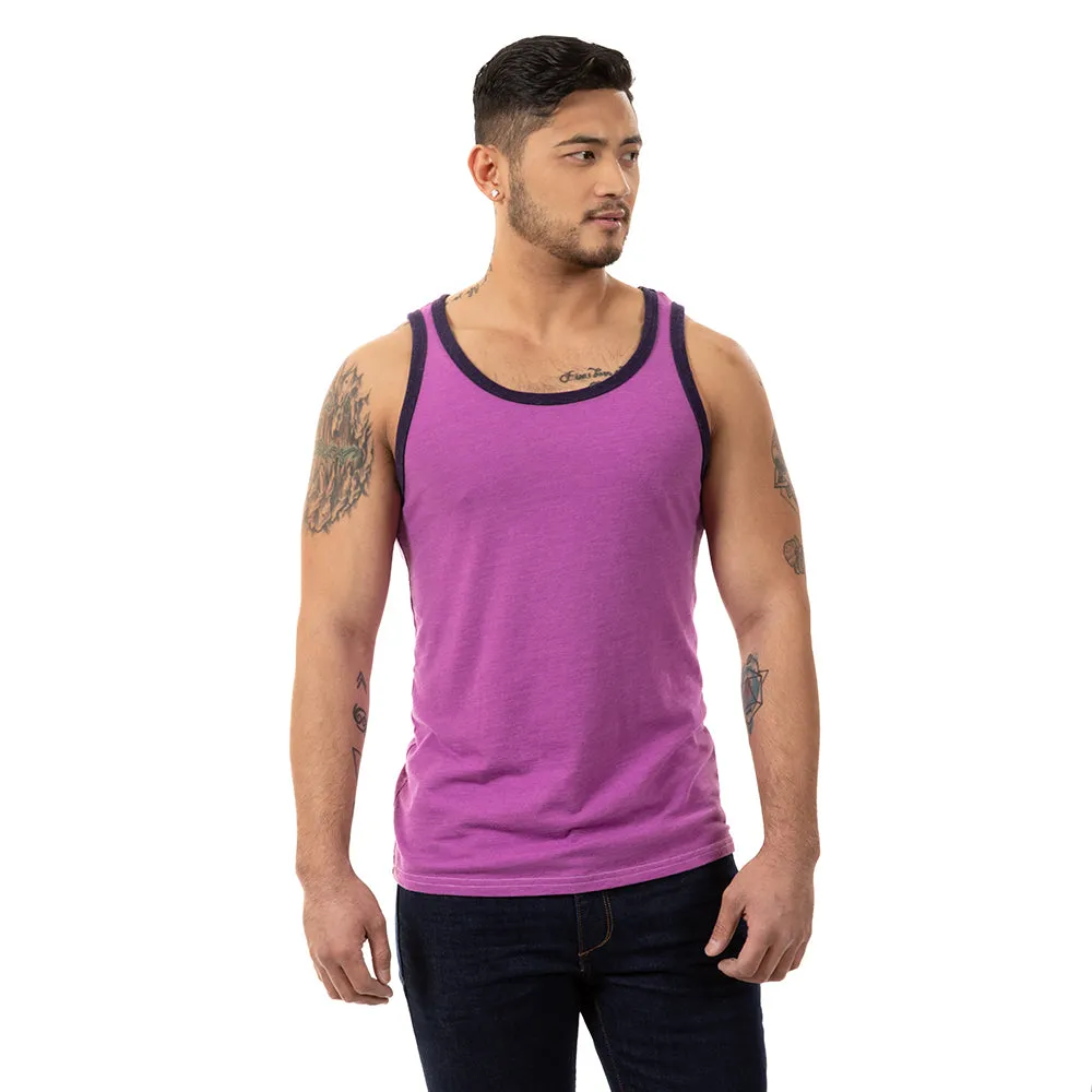 Luscious Purple Tri-Blend Varsity Tank Top (Size L Available) sold by Blade + Blue product image thumbnail 4