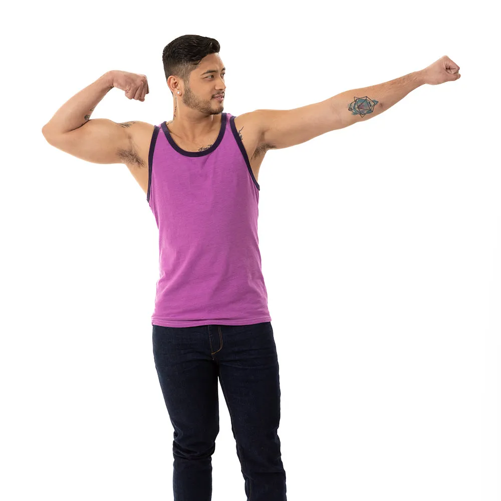 Luscious Purple Tri-Blend Varsity Tank Top (Size L Available) sold by Blade + Blue product image thumbnail 5