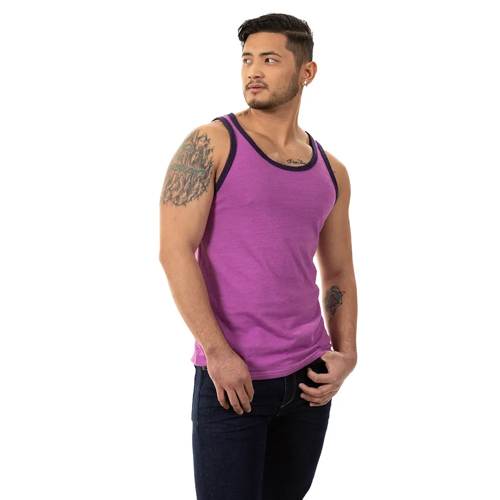 Luscious Purple Tri-Blend Varsity Tank Top (Size L Available) sold by Blade + Blue product image thumbnail 3