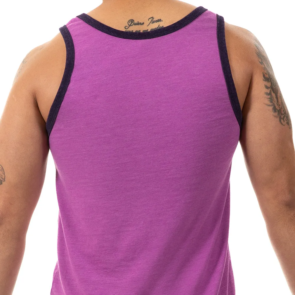 Luscious Purple Tri-Blend Varsity Tank Top (Size L Available) sold by Blade + Blue product image thumbnail 2