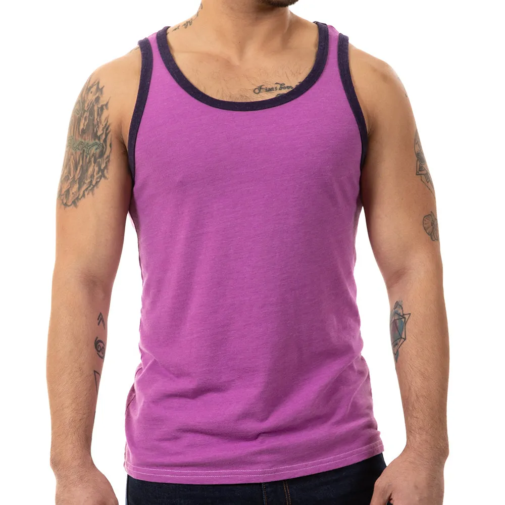 Luscious Purple Tri-Blend Varsity Tank Top (Size L Available) sold by Blade + Blue