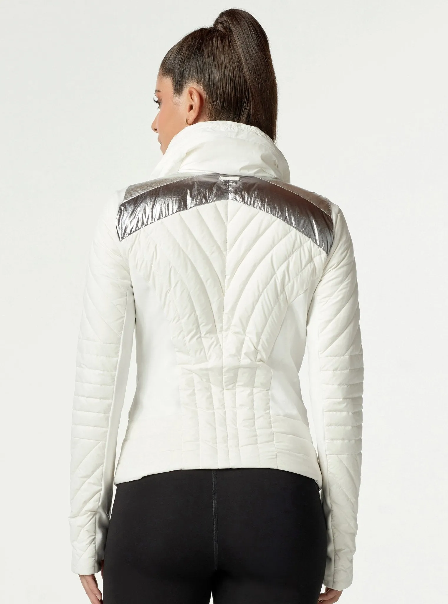 METALLIC MOTION PANEL PUFFER - Down Filled - FINAL SALE sold by blanc noir product image thumbnail 2
