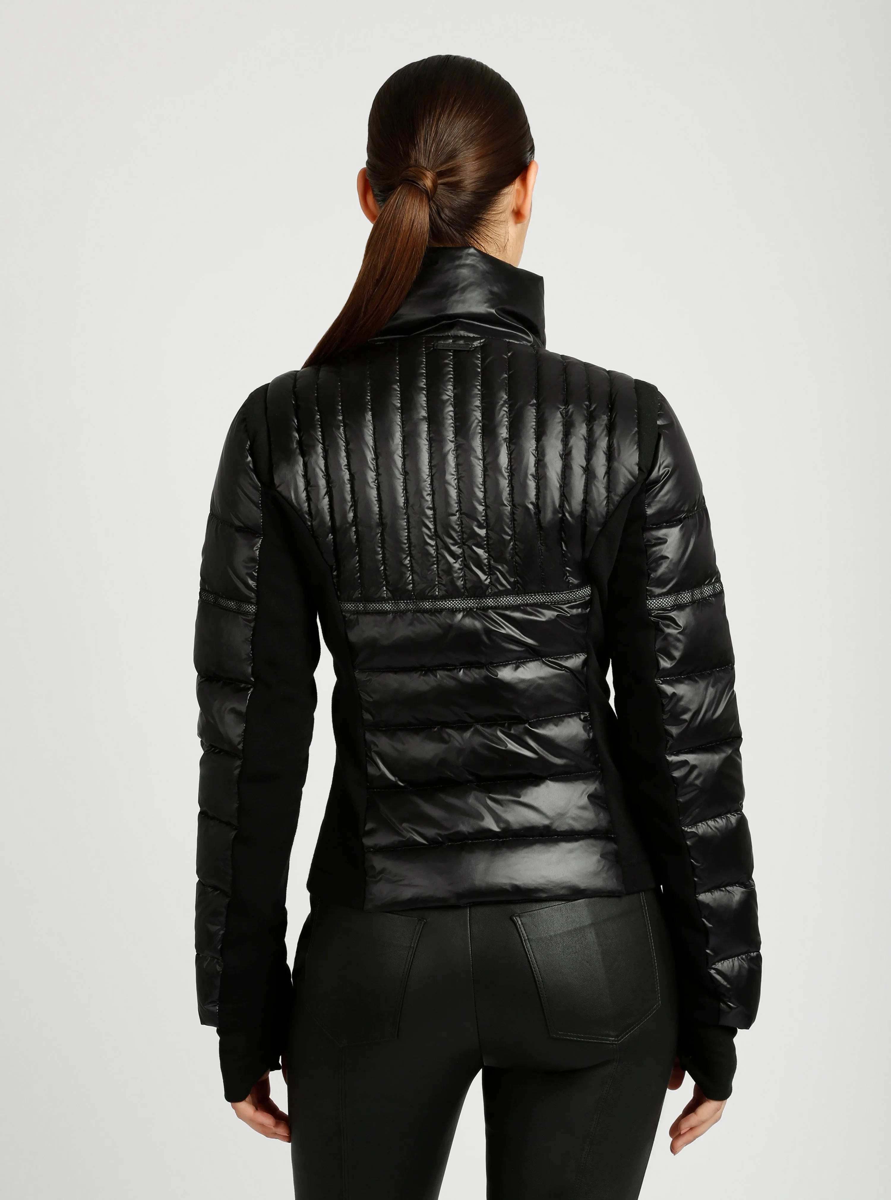 Reflective Inset Down Filled Feather Weight Jacket sold by blanc noir product image thumbnail 2