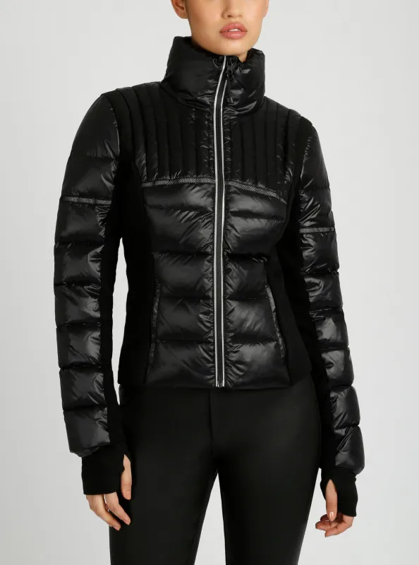 Reflective Inset Down Filled Feather Weight Jacket sold by blanc noir