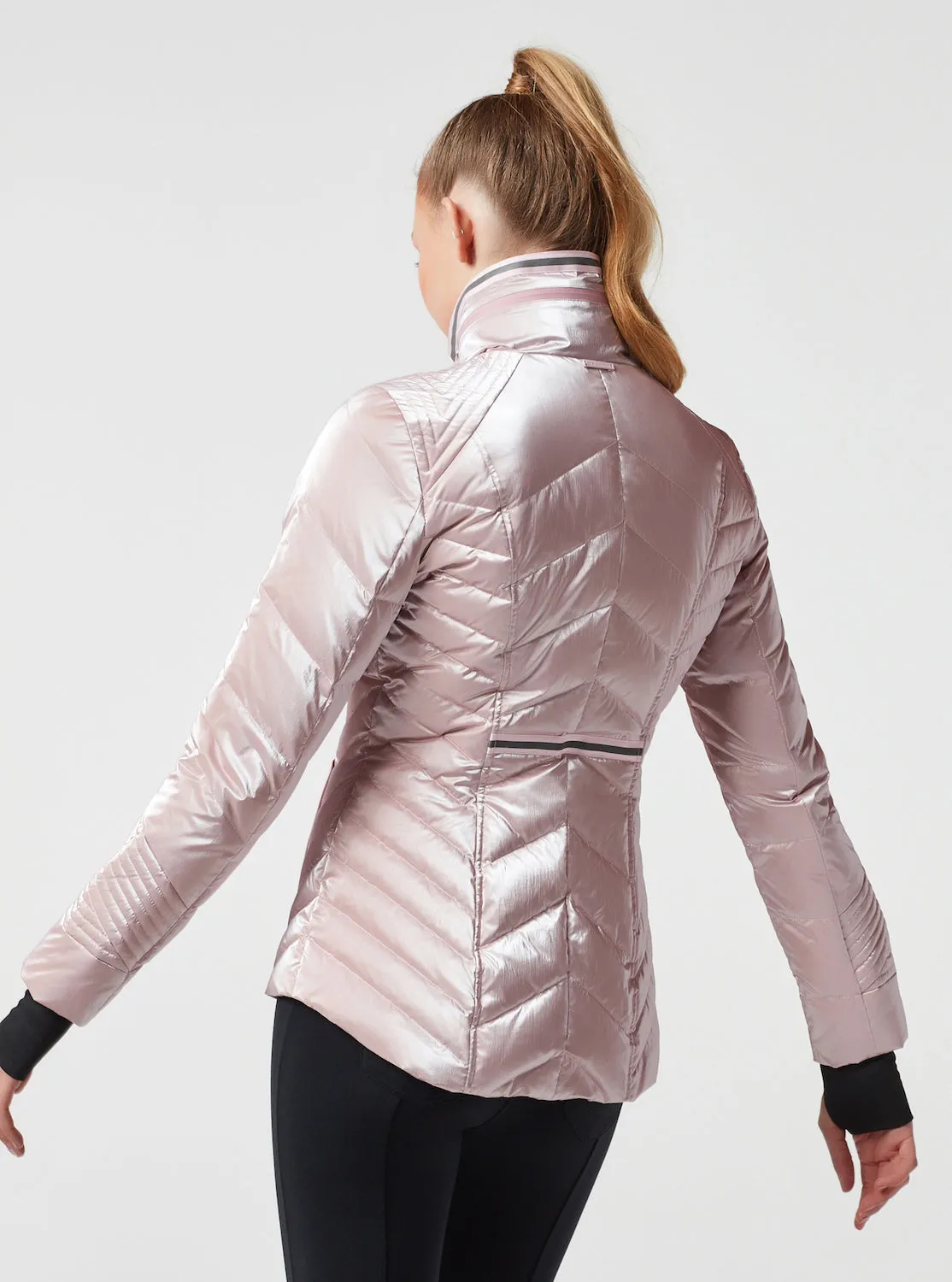 Super Hero Puffer With Reflective Trim - Pink sold by blanc noir product image thumbnail 5