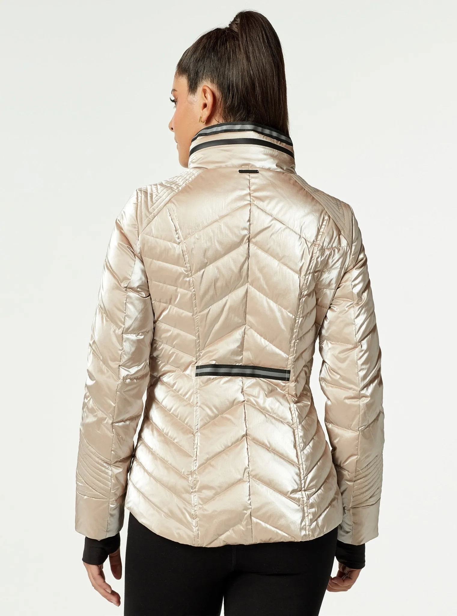 Super Hero Puffer Down Filled Jacket with Reflective Trim sold by blanc noir product image thumbnail 2