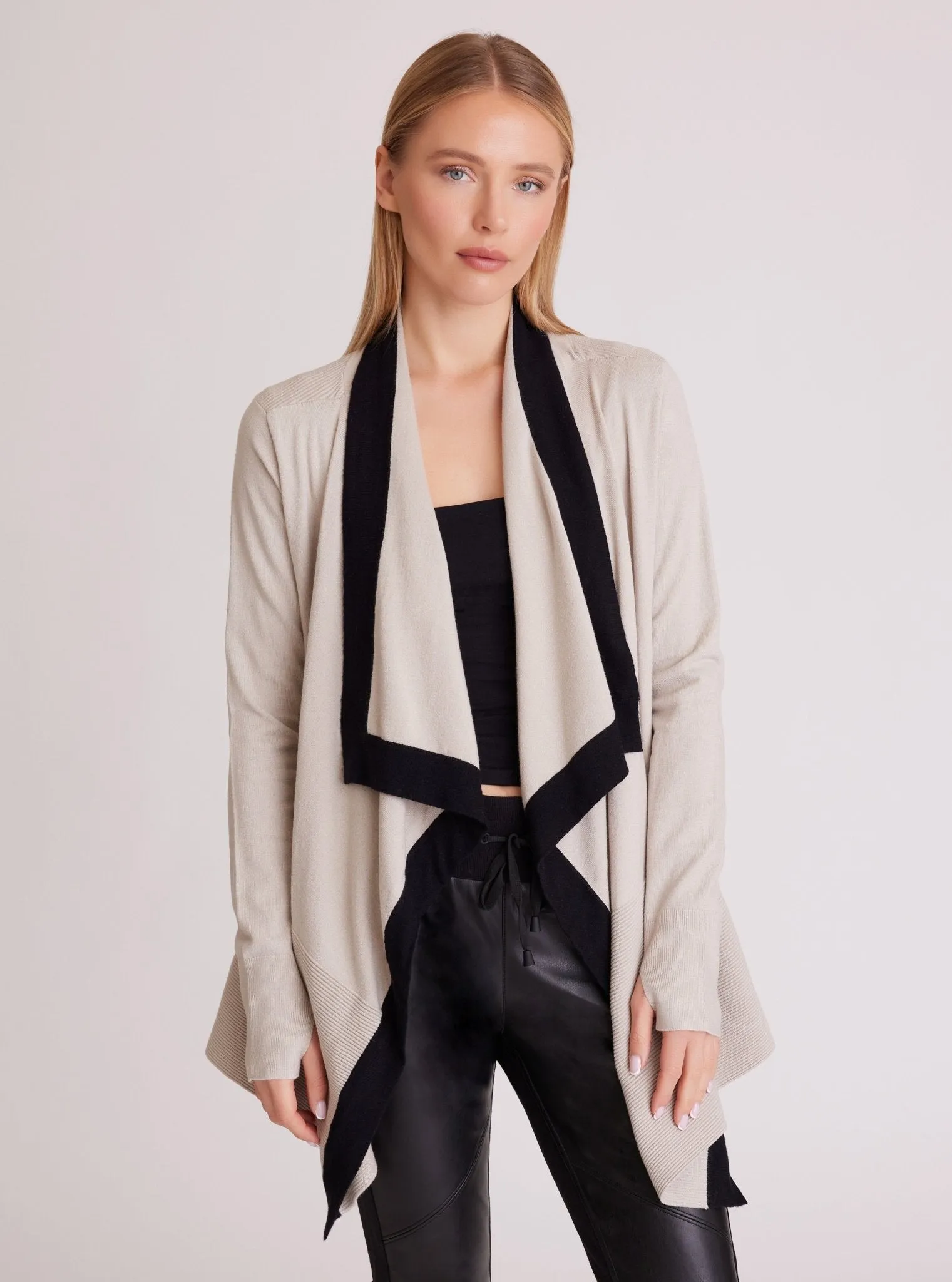 Color Blocked Portola Cardigan sold by blanc noir