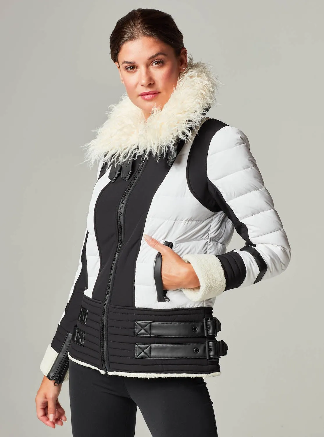 MOTO AVIATOR PUFFER - Down Filled LAST CALL FINAL SALE sold by blanc noir product image thumbnail 3