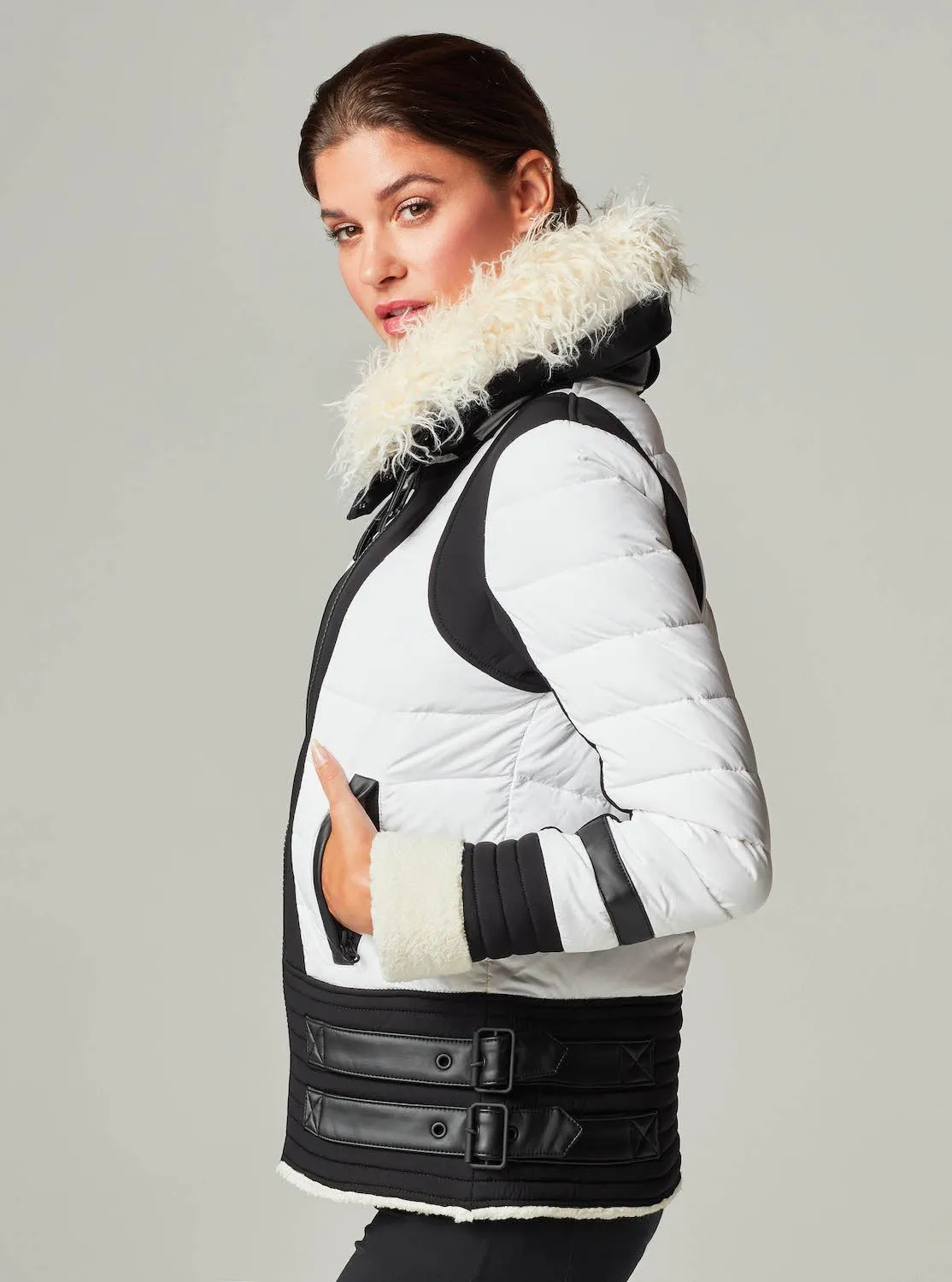 MOTO AVIATOR PUFFER - Down Filled LAST CALL FINAL SALE sold by blanc noir product image thumbnail 5