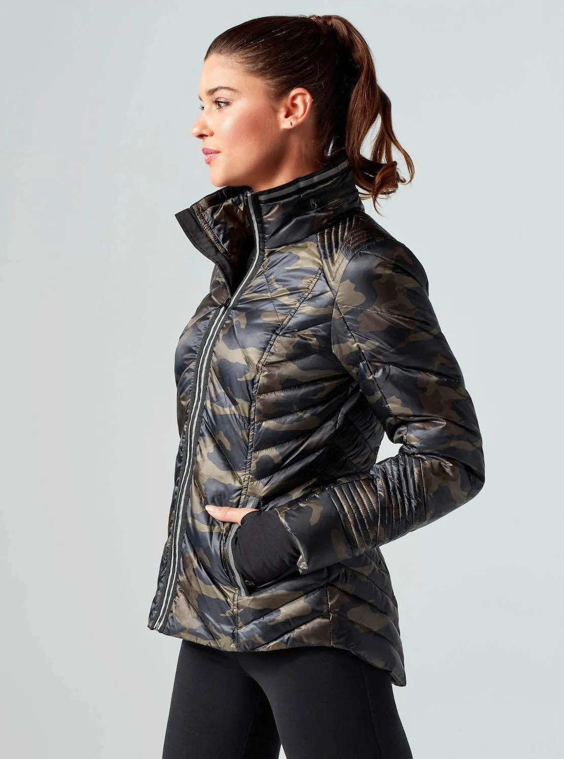 Puffer with Reflective Jacket - Camo sold by blanc noir