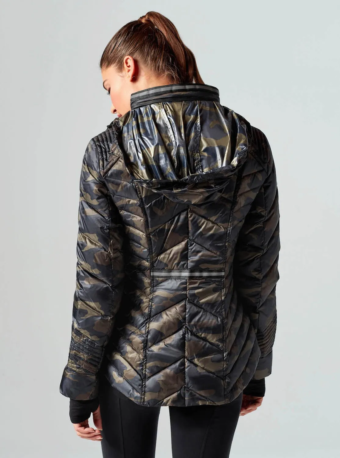 Puffer with Reflective Jacket - Camo sold by blanc noir product image thumbnail 4