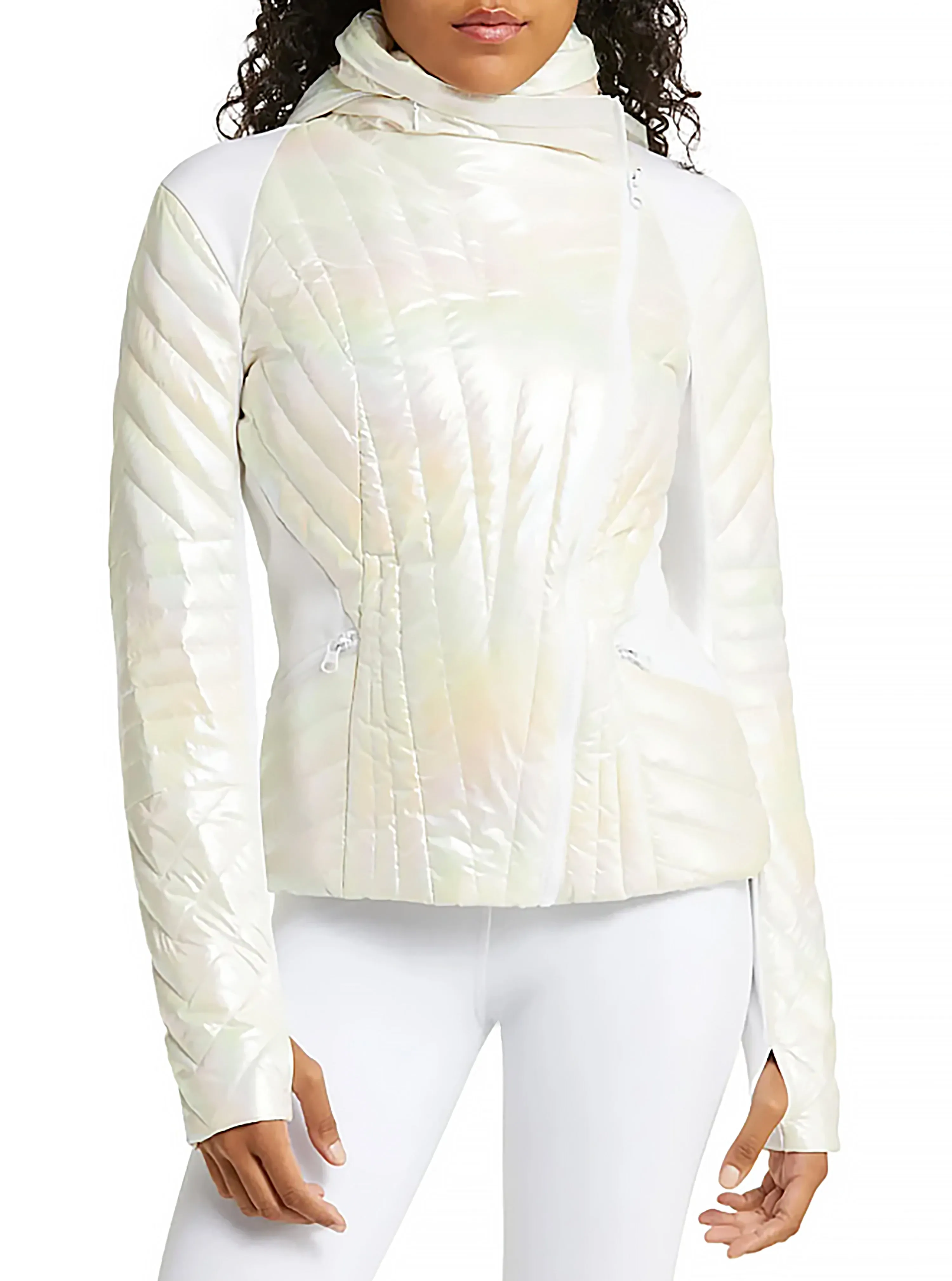 MOTION PANEL PUFFER - Down Filled - Oyster Pearlized - FINAL SALE sold by blanc noir product image thumbnail 2