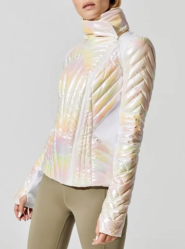 MOTION PANEL PUFFER - Down Filled - Oyster Pearlized - FINAL SALE sold by blanc noir
