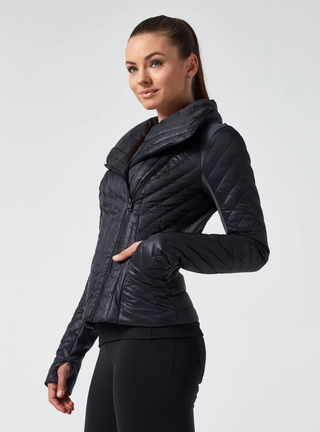Motion Panel Puffer - Down Filled - Char/Black - FINAL SALE sold by blanc noir product image thumbnail 5