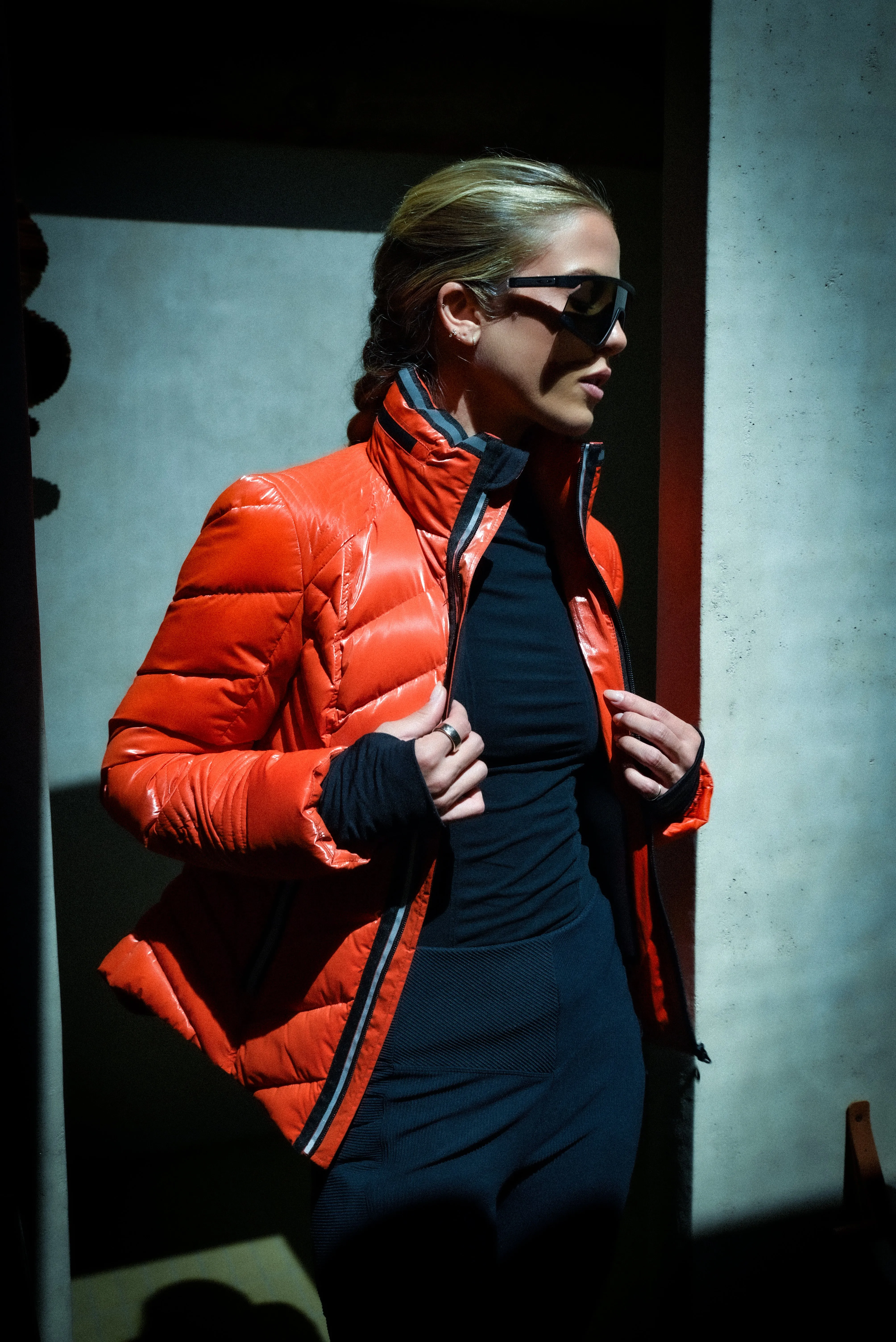 Super Hero Down Filled Puffer With Reflective Trim sold by blanc noir product image thumbnail 3