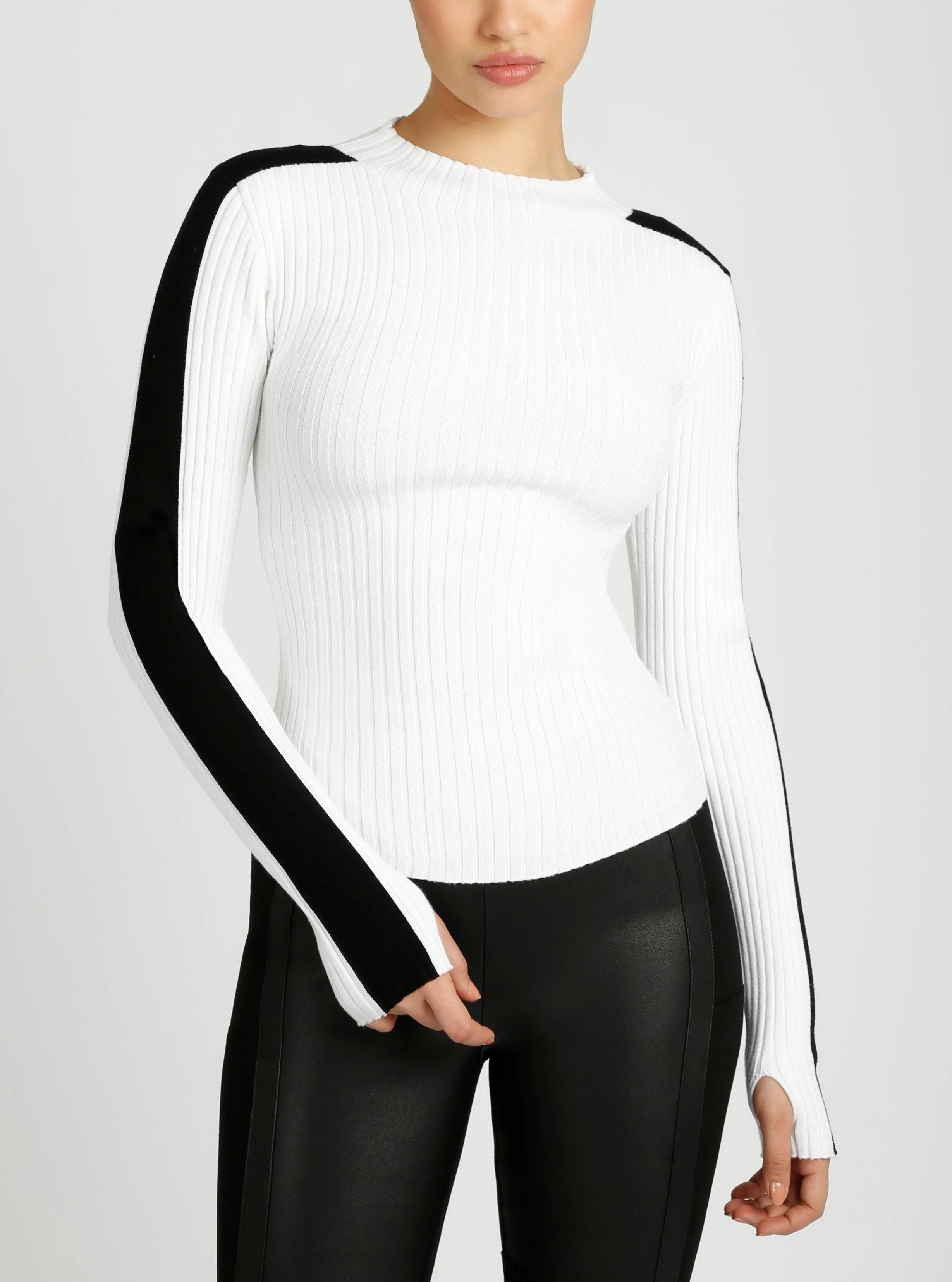 Blair Mock Neck Sweater - NEW COLORS sold by blanc noir product image thumbnail 2