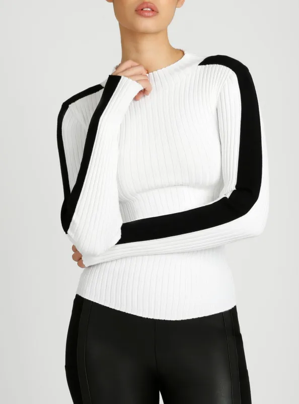 Blair Mock Neck Sweater - NEW COLORS sold by blanc noir