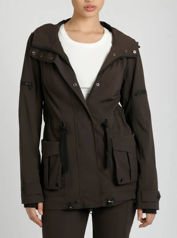 Tectonic Jacket Black or Sella Brown sold by blanc noir
