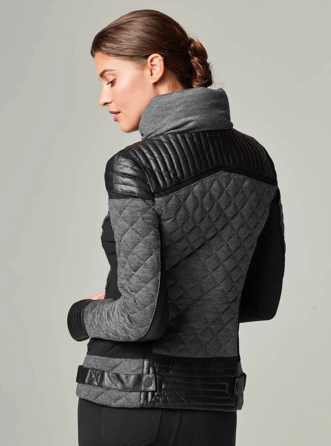 Mesh Inset Moto Puffer - Down Filled - FINAL SALE sold by blanc noir product image thumbnail 2