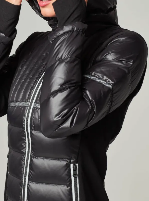 Reflective Inset Down Filled Feather Weight Parka sold by blanc noir