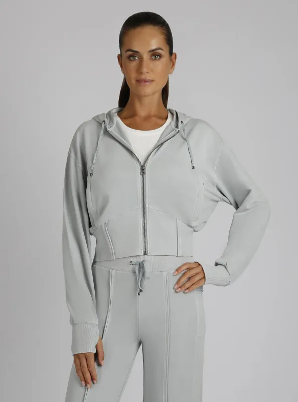 Allegra Raw Edge Hoodie sold by blanc noir