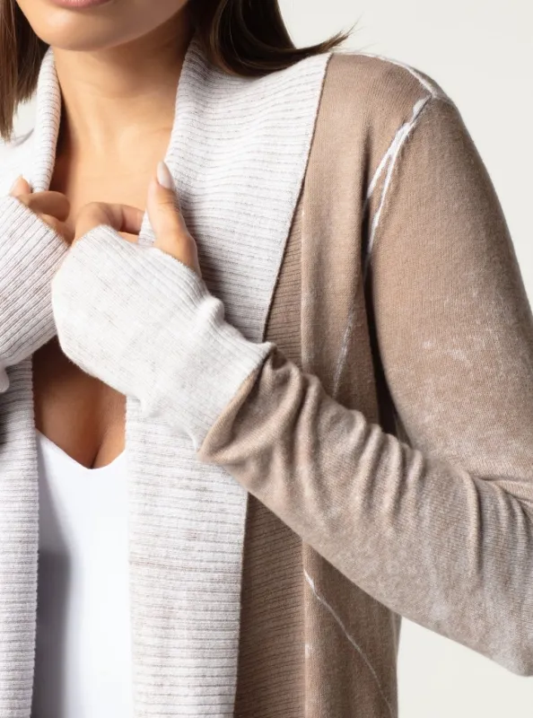 HUNTRESS DRAPE FRONT CARDIGAN sold by blanc noir