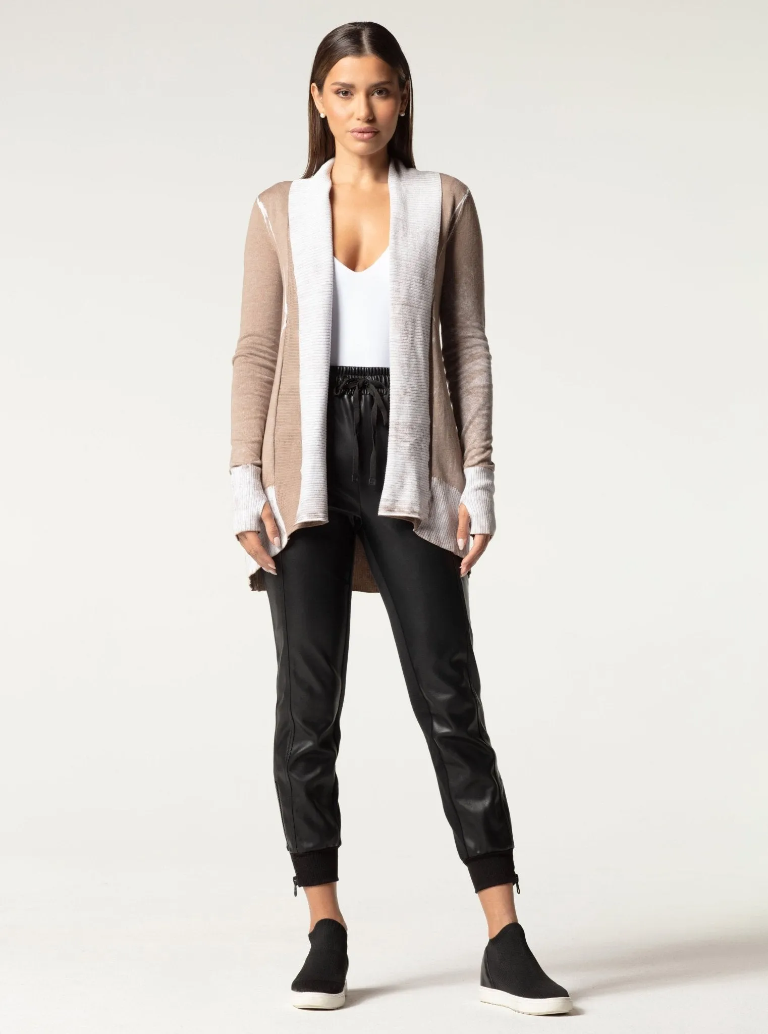 HUNTRESS DRAPE FRONT CARDIGAN sold by blanc noir product image thumbnail 2
