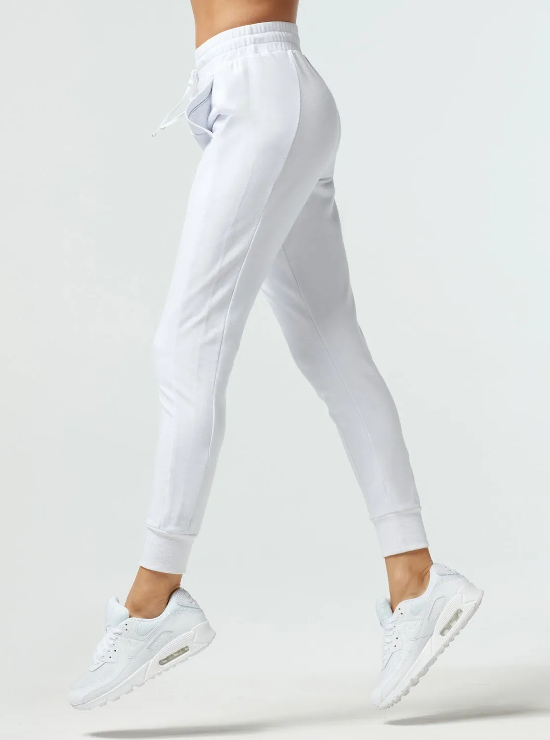 Yolo Contrast Stitch Jogger - White sold by blanc noir product image thumbnail 5
