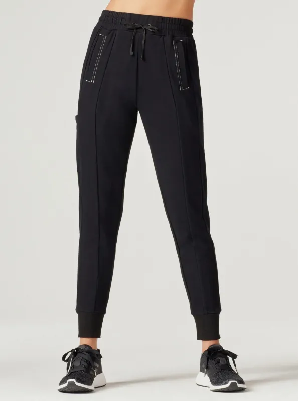 Yolo Contrast Stitch Jogger - Black - FINAL SALE sold by blanc noir