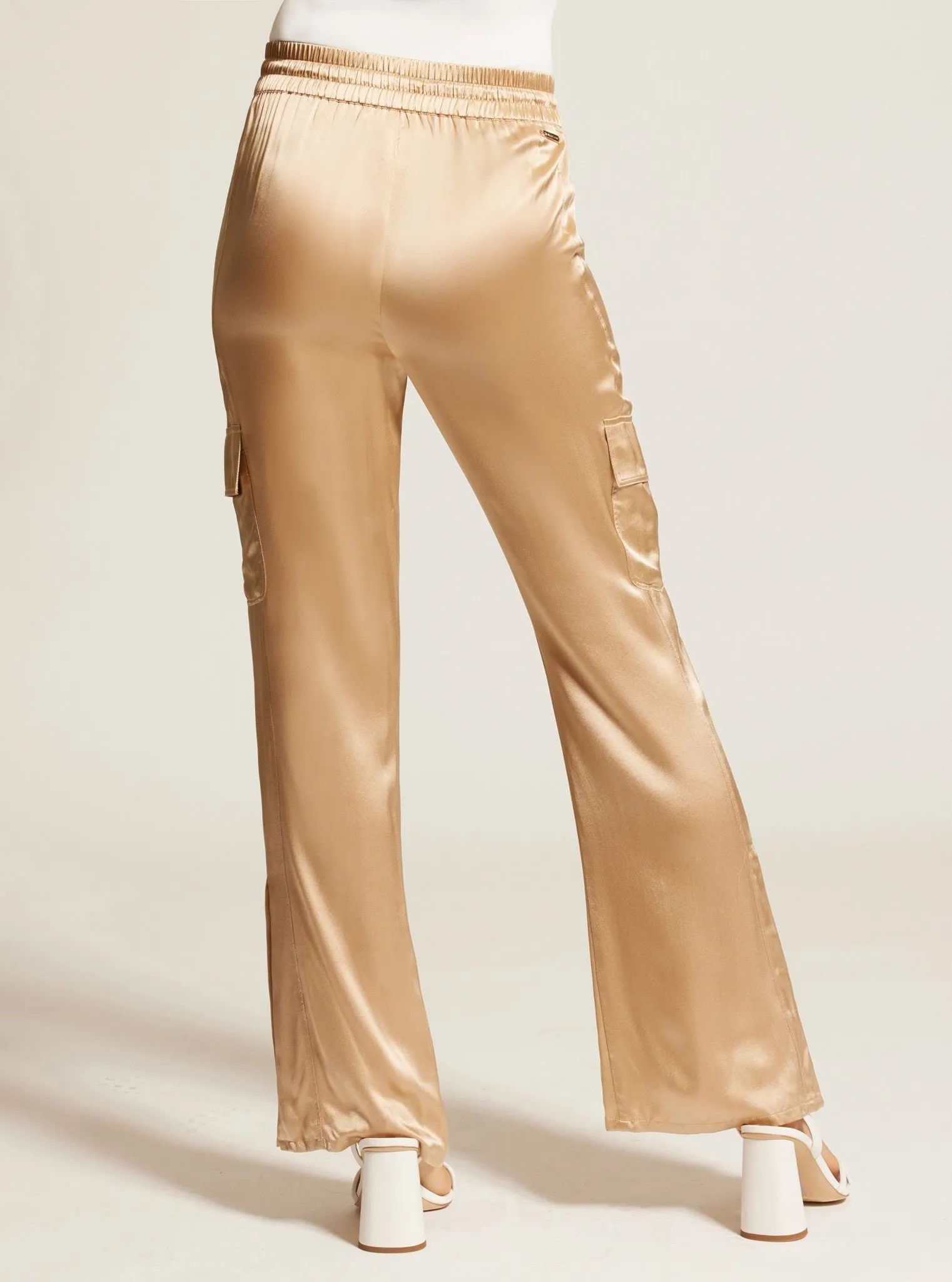 Silk Wide Leg Pant Gold Trims sold by blanc noir product image thumbnail 5