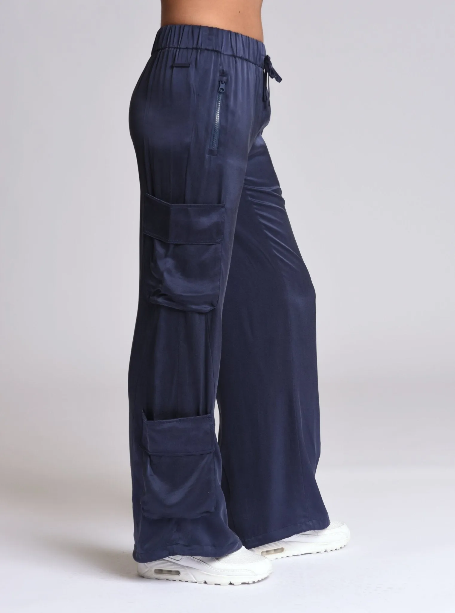Chelsea Silk Wide Leg Cargo Pant sold by blanc noir product image thumbnail 4