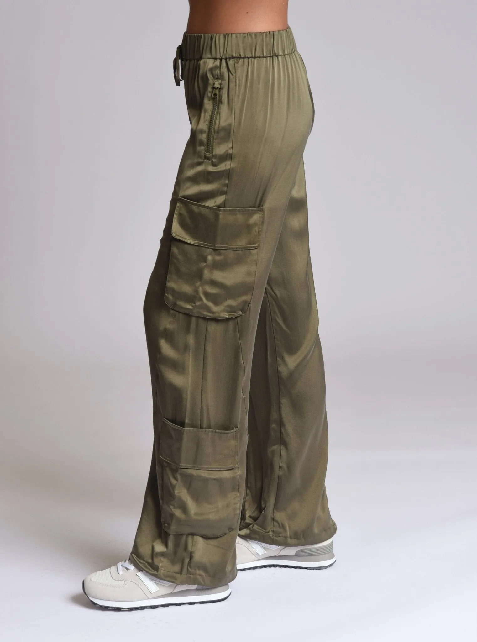 Chelsea Silk Wide Leg Cargo Pant sold by blanc noir product image thumbnail 2