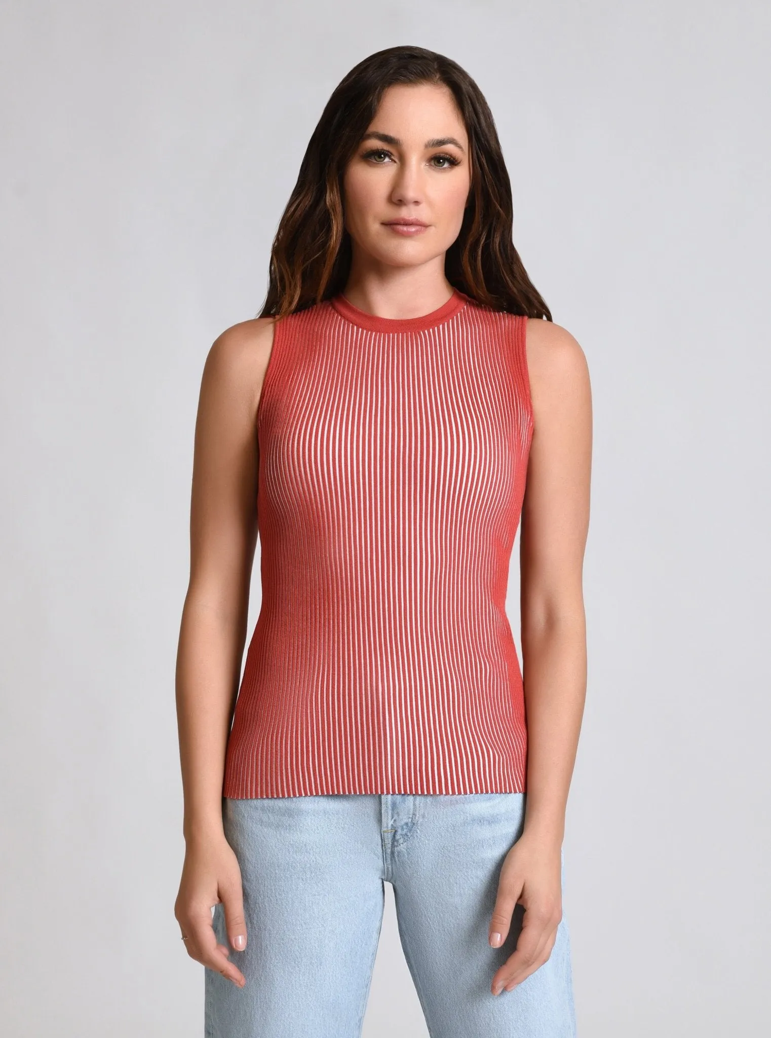 Two Tone Rib Tank sold by blanc noir product image thumbnail 3