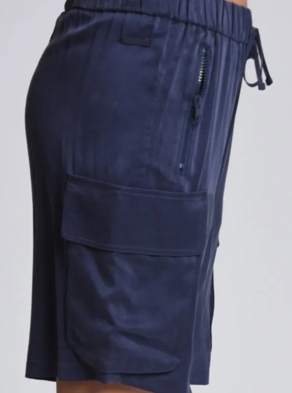Chelsea Silk Bermuda Cargo Short sold by blanc noir