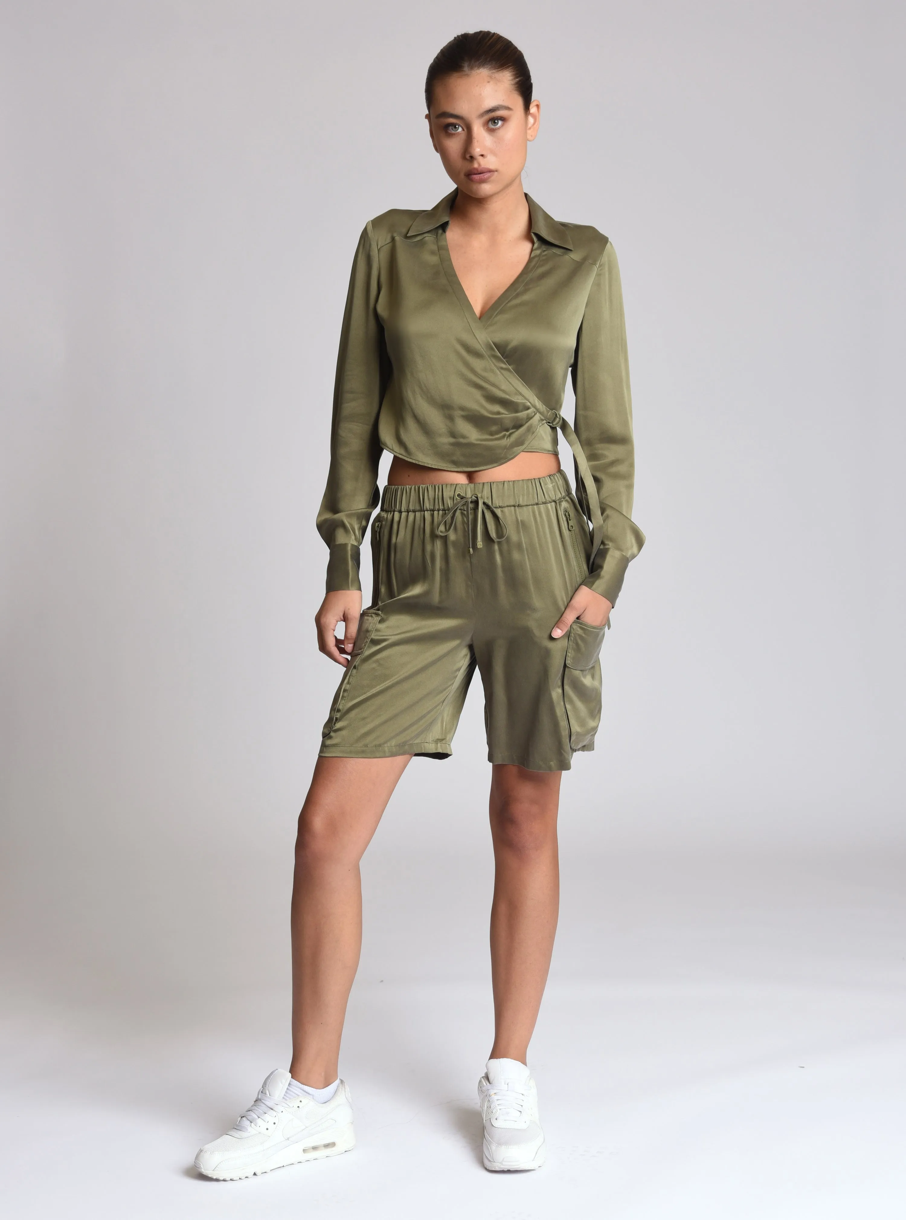 Chelsea Silk Bermuda Cargo Short sold by blanc noir product image thumbnail 3