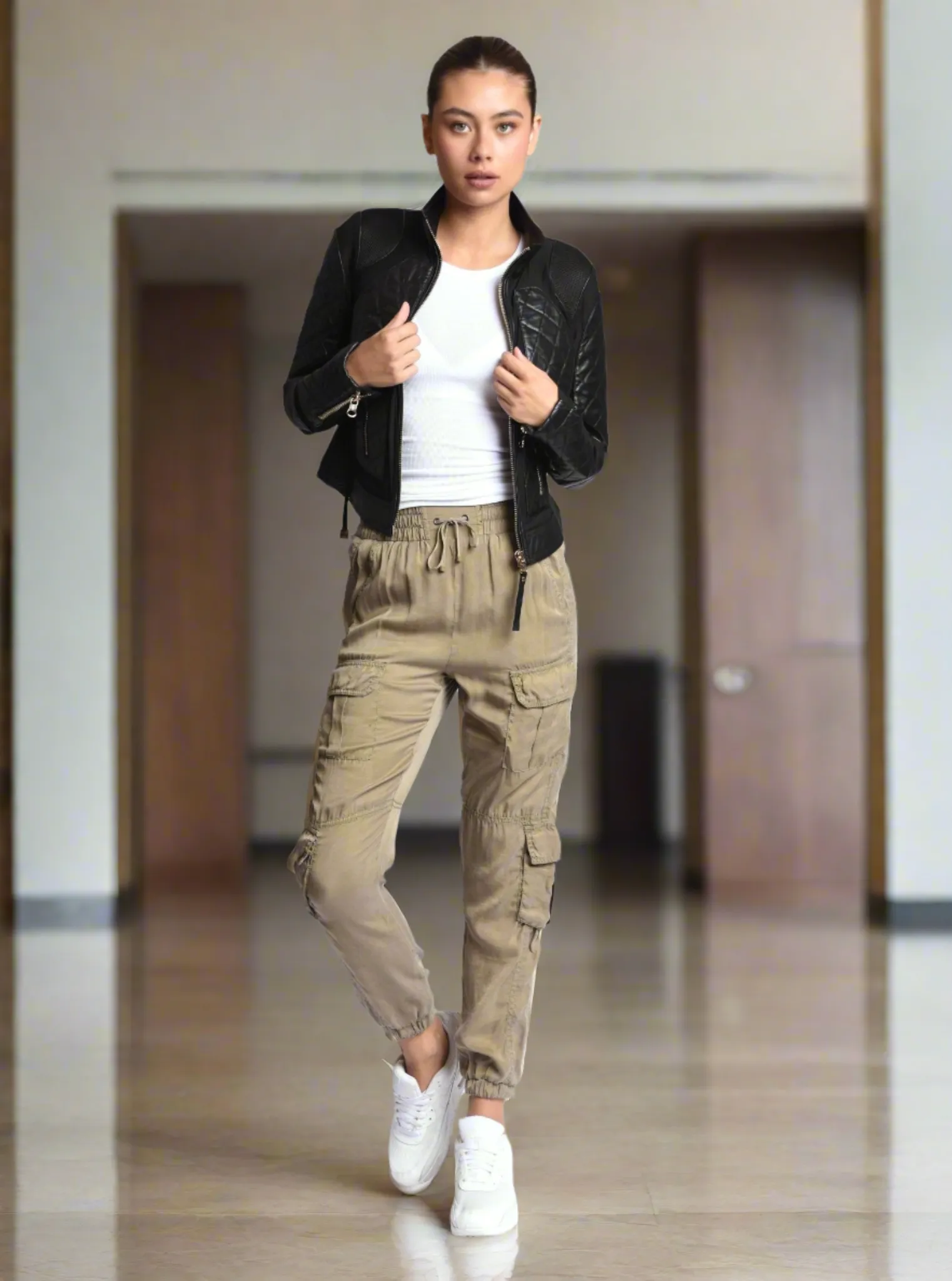 Phoenix Tencel Cargo Jogger sold by blanc noir