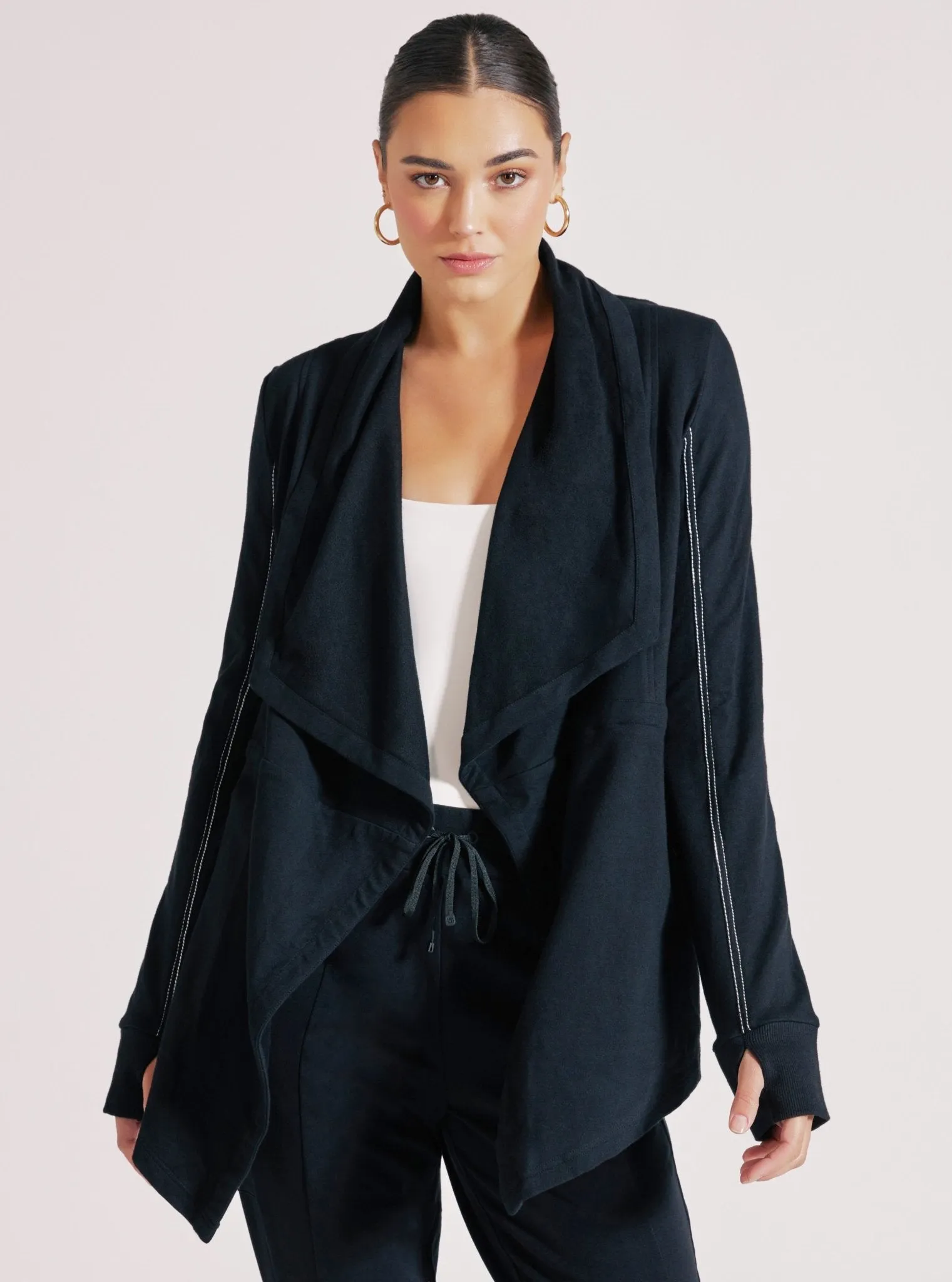 Yolo Drape Front Jacket sold by blanc noir product image thumbnail 3
