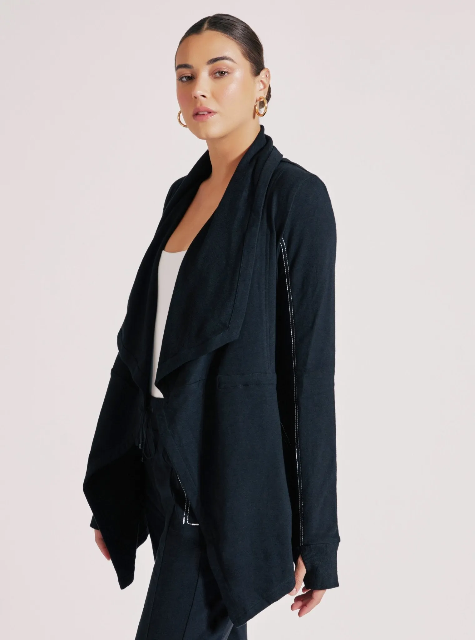 Yolo Drape Front Jacket sold by blanc noir product image thumbnail 2