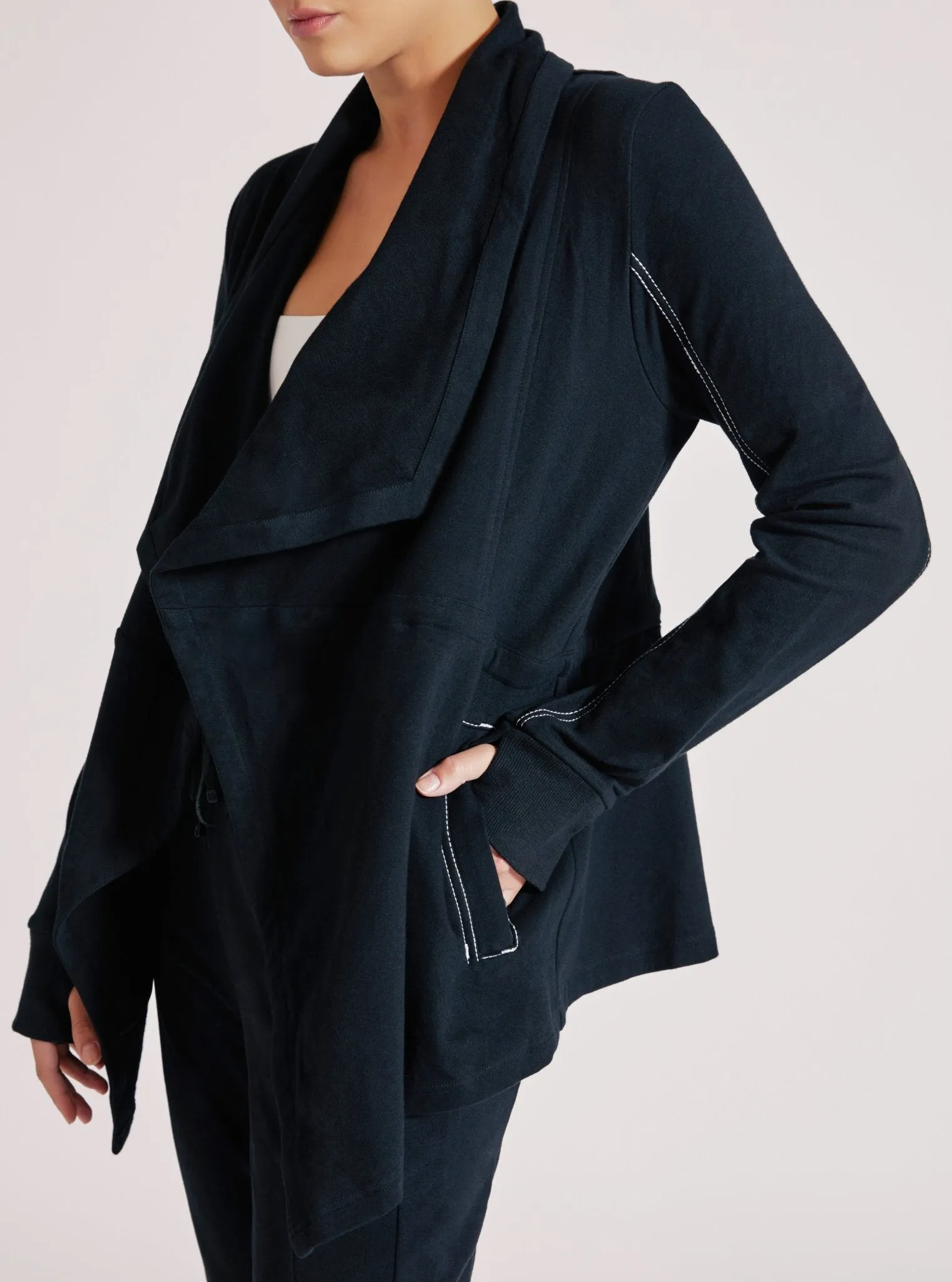 Yolo Drape Front Jacket sold by blanc noir product image thumbnail 5