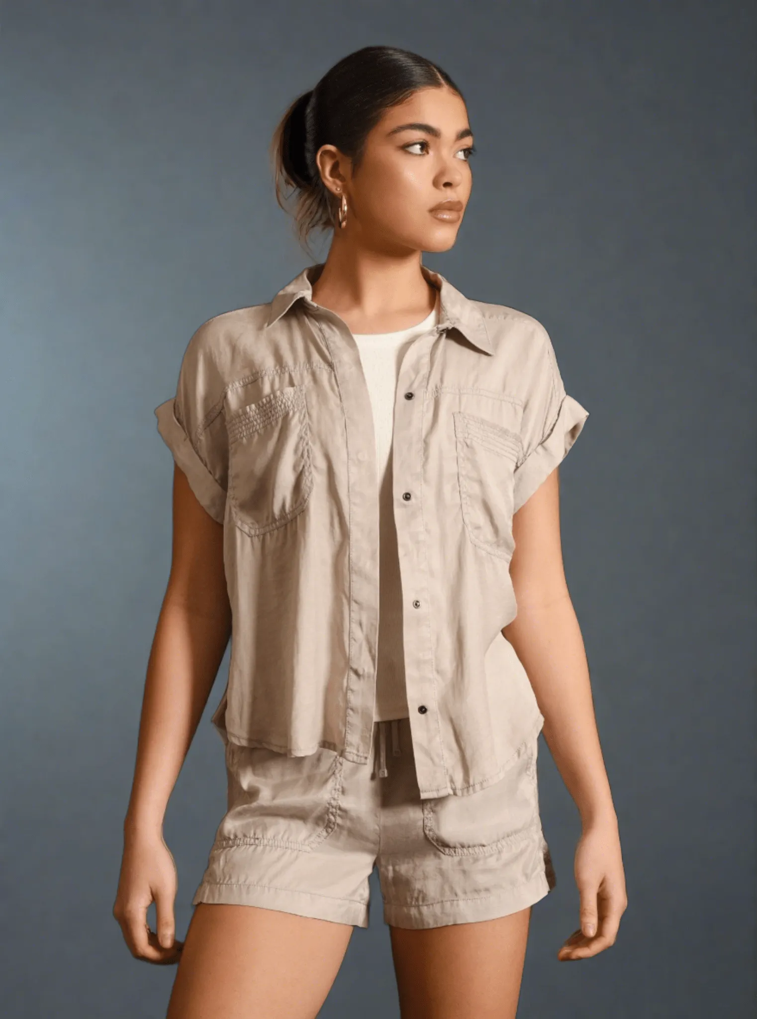 Phoenix Tencel Camp Shirt sold by blanc noir product image thumbnail 3