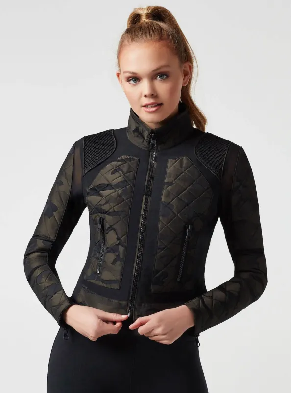 CAMO MESH MOTO JACKET - FINAL SALE sold by blanc noir