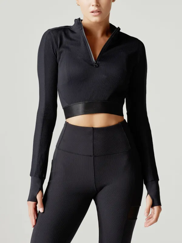 DIRECTIONAL RIB TOP sold by blanc noir